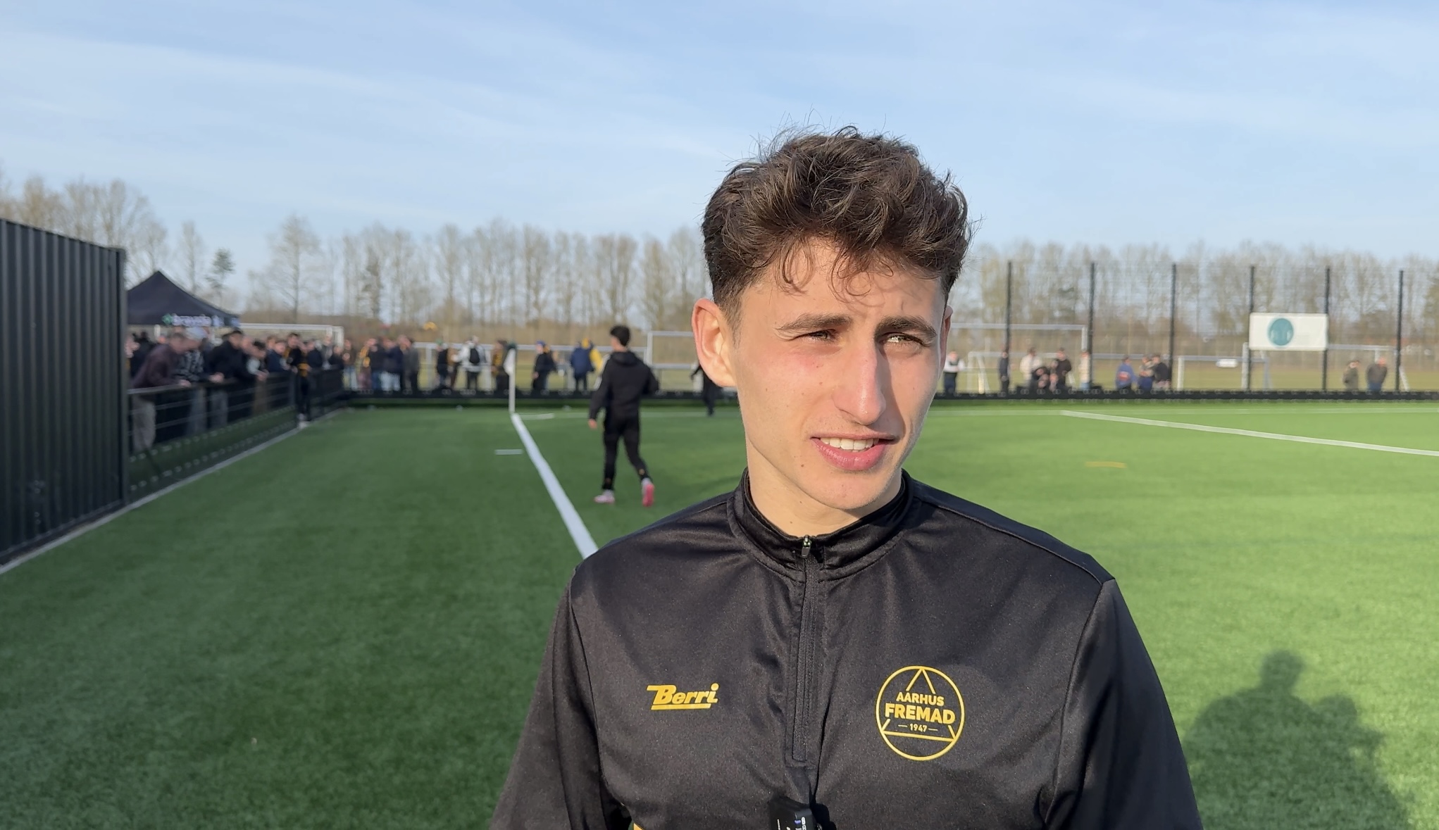 Magnus Kirchheiner interviewes efter Aarhus Fremad sejr mod Fremad Amager